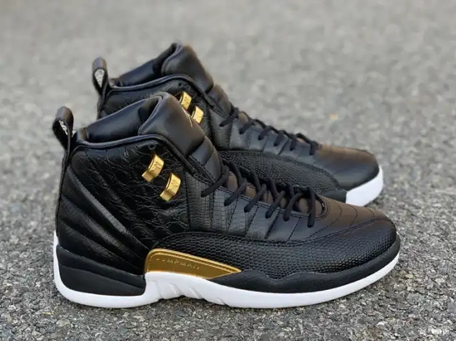 Bmlin 'Reptile' Black Gold-White Metallic Jordan AO6068-007 Retro Air 12 0610